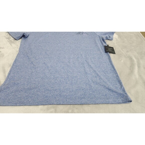 01 Algo Men's Size Large Blue Circular Mountain Performance Graphic T Shirt NWT - Picture 2 of 10